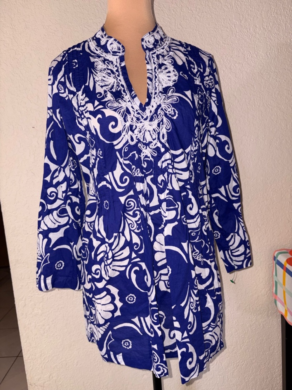 Lilly Pulitzer Sarasota Tunic in blue & white